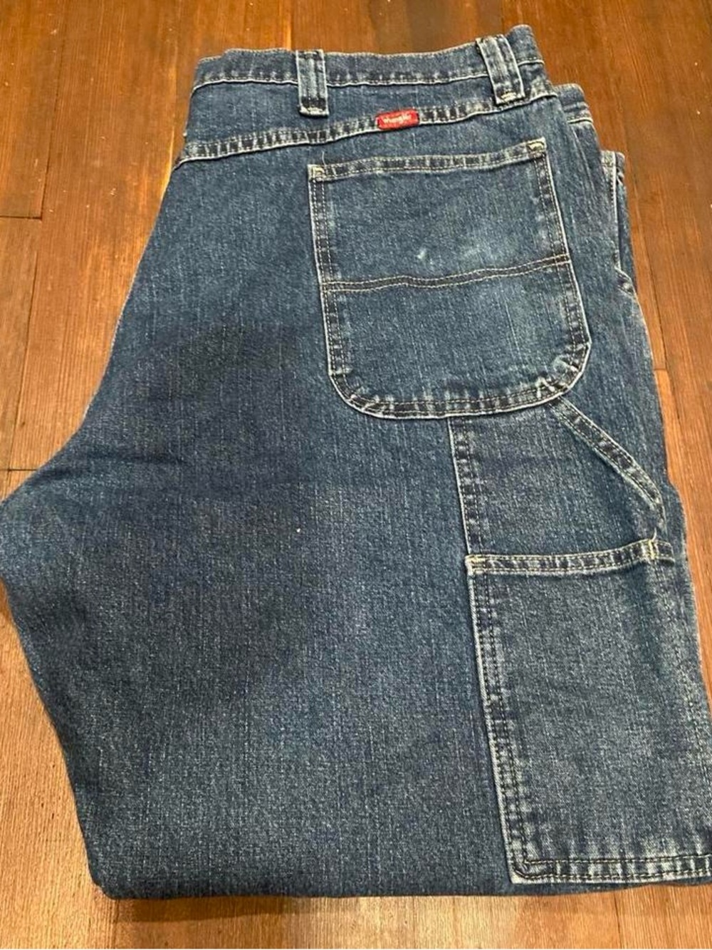 Wrangler Men’s Dark Blue Relaxed Carpenter Jeans
